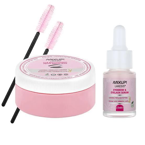 Mixup! Lakesis Brow &amp; Eyelash Strengthening Peptide Serum 15 ml + Styling Peptide Serum Wax 50 ml